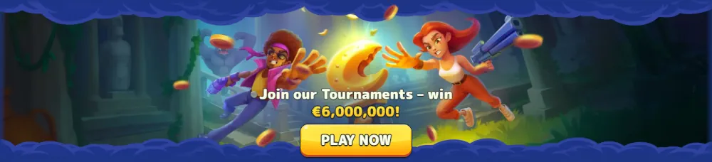 Banner promocional del torneo con premio acumulado de €6,000,000.